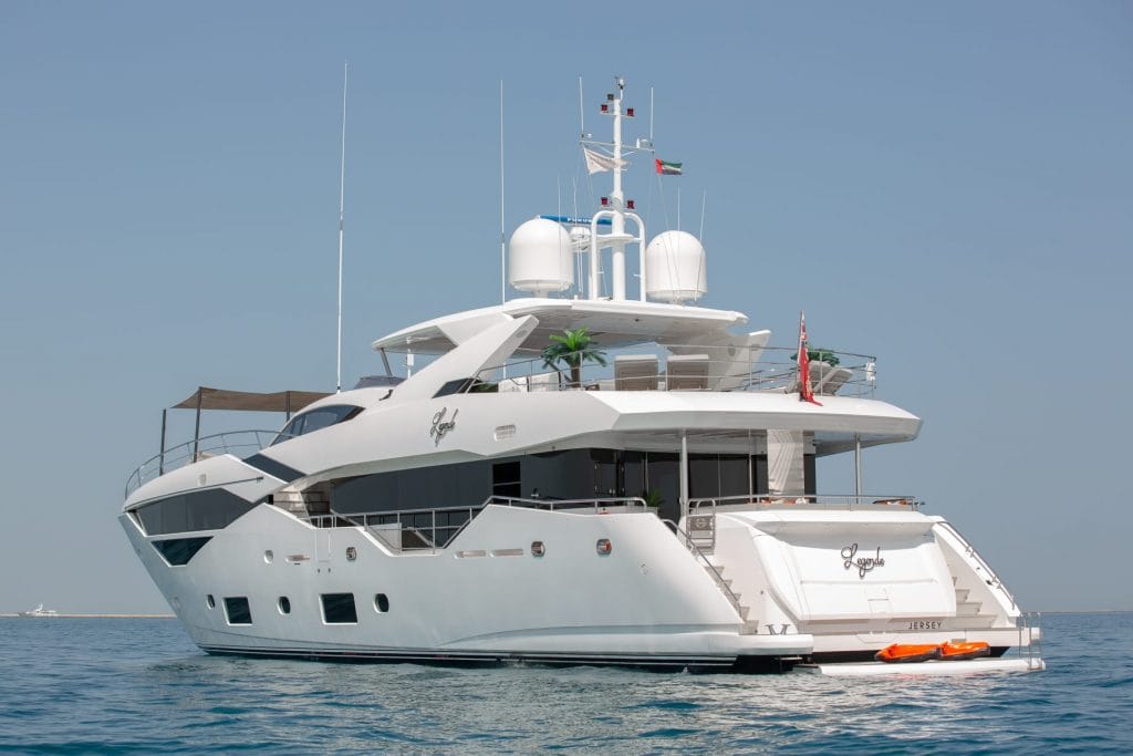 116 ft Sunseeker Legende Yacht Rental Dubai