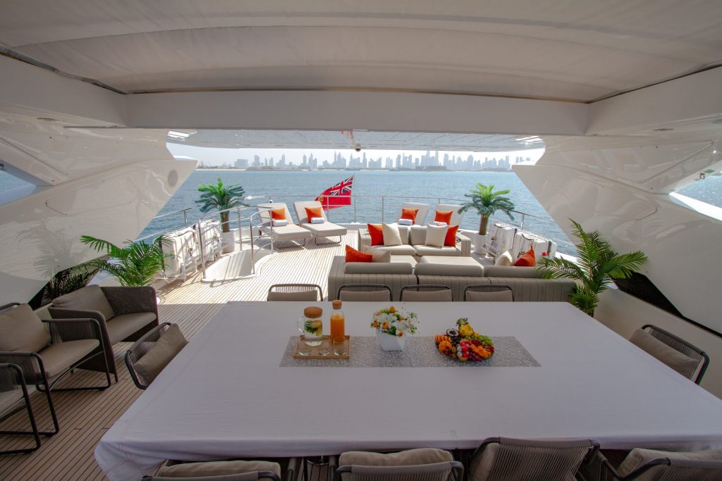 116 ft Sunseeker Legende Yacht Rental Dubai